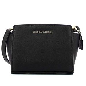 Michael Kors Selma Mini Saffiano Leather Crossbody Bag, black